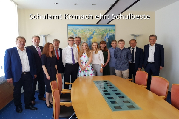 Schulamt Kronach ehrt Schulbeste 2020/21